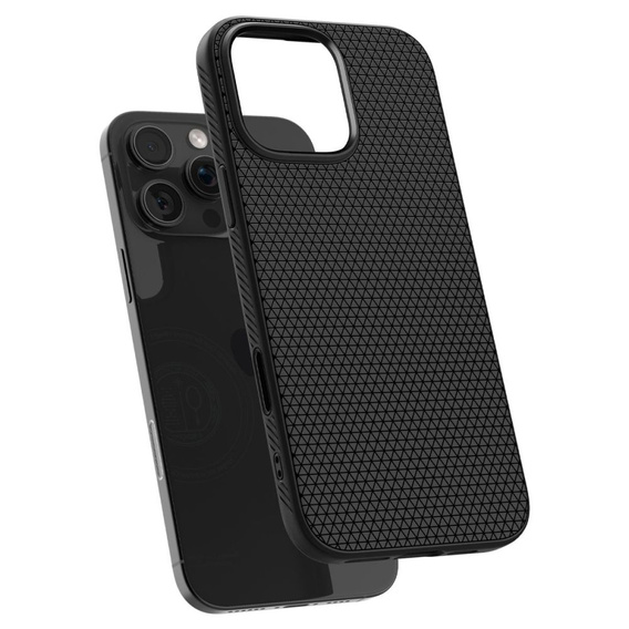 Etui Spigen Liquid Air T Mag MagSafe do iPhone 16 Pro Max – Matte Black + Szkło Hartowane 9H