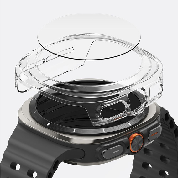 Etui Ringke do Samsung Galaxy Watch Ultra 47mm (2025 / 2024), Slim, przezroczyste + Szkło Hartowane