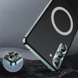 Etui z ochroną aparatu do Samsung Galaxy S23, CamShield MagSafe, przezroczyste / zielone