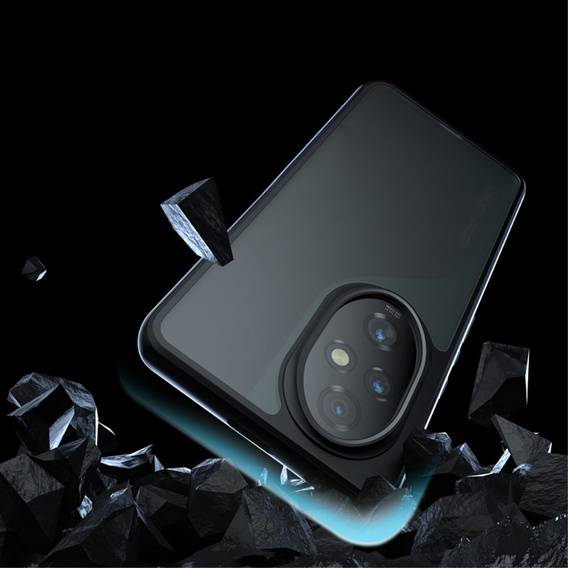 Etui matowe do Honor 200 Pro 5G – transparentne, czarne, z powłoką Soft Touch
