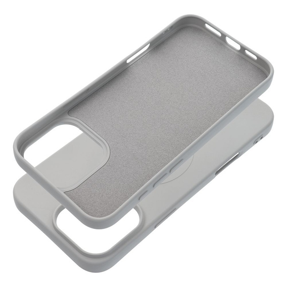 Etui do MagSafe ERBORD Silicone Mag Cover do iPhone 16 Pro Max, tytanowe + Szkło Hartowane 9H