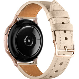 Pasek Skórzany Uniwersalny 20mm, ze złotą klamrą, Beżowy