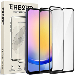 2x Szkło Hartowane do Samsung Galaxy A25 5G, ERBORD 3D pełne, szybka na cały ekran