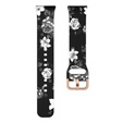 Pasek Silikonowy do Samsung Galaxy Fit 3, Black Flower