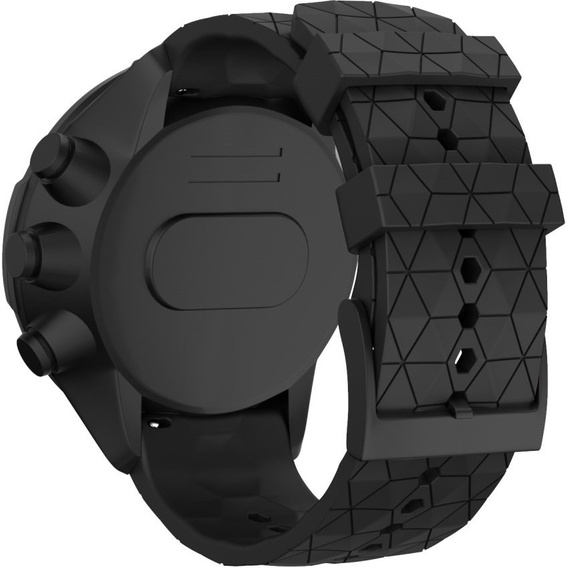 Pasek Rhombic Grain do zegarka Suunto 9, Black