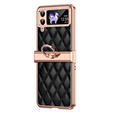 Etui do Samsung Galaxy Z Flip 4 5G, Rhombus Grid, czarne