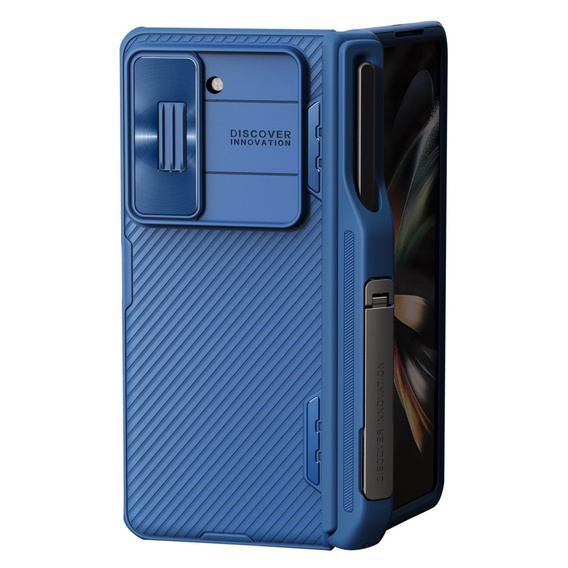 Etui NILLKIN do Samsung Galaxy Z Fold5 5G, CamShield Pro Pen Slot, Z podstawką, niebieskie