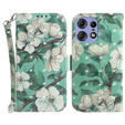 Etui z klapką do Motorola Edge 50 Pro, Wallet, Flowers białe