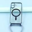 Etui do iPhone 17, Electro MagSafe, niebieskie + Smycz