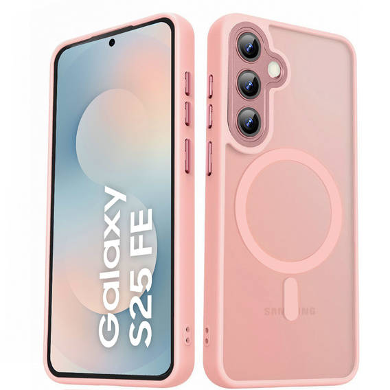 Etui do Samsung Galaxy S25 FE, do MagSafe, ERBORD Matt Case, różowe