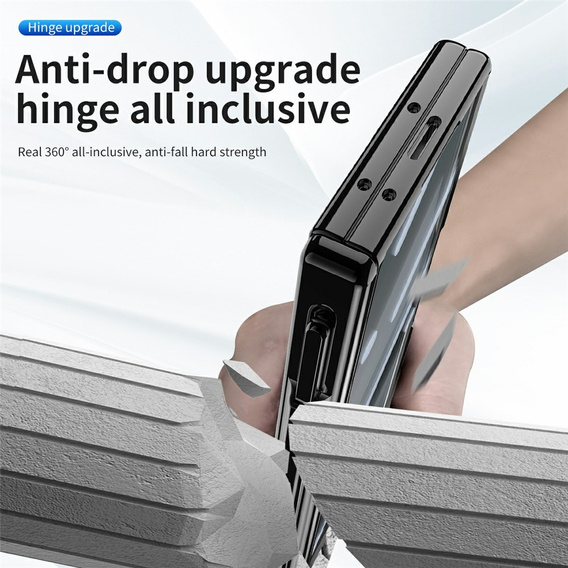 Etui do Samsung Galaxy Z Fold7 5G, z podstawką, czarne