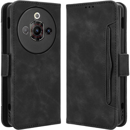 Etui z klapką do Nubia Focus Pro 5G, Card Slot, czarne