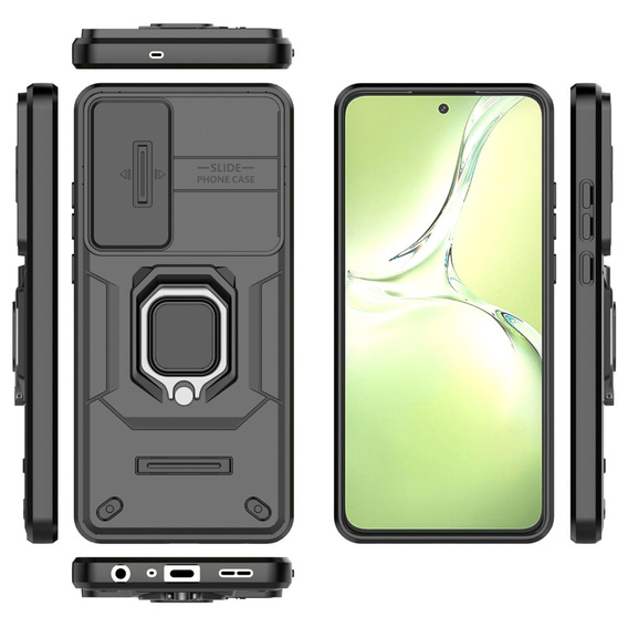 Etui do OnePlus Nord CE4 Lite, KickStand Camera Lens, czarne