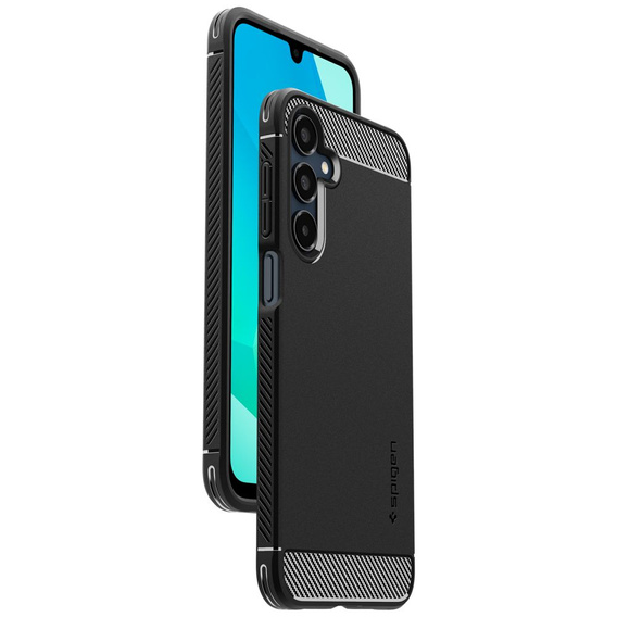 Etui Spigen do Samsung Galaxy A16 / A16 5G, Rugged Armor MagSafe, czarne + Szkło Hartowane 9H