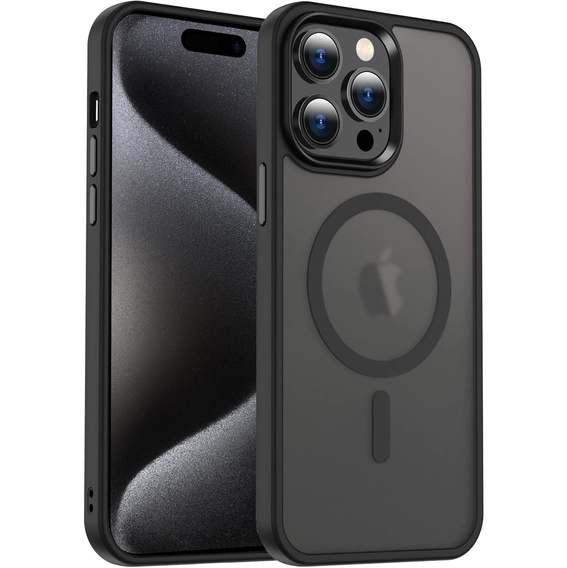Etui do MagSafe do iPhone 15 Pro Max, Hybrid Case Matte, czarne