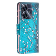 Etui z klapką do Realme C55, Wallet, Sakura niebieskie