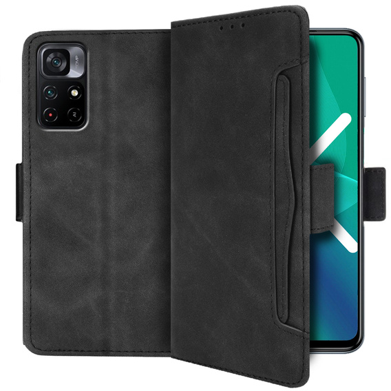 Etui z klapką do Xiaomi Poco M4 Pro 5G / Redmi Note 11S 5G, Card Slot, czarne