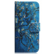 Etui z klapką do Realme C55, Wallet, Sakura niebieskie