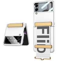 Etui GKK Letter Printed do Samsung Galaxy Z Flip3, Silver