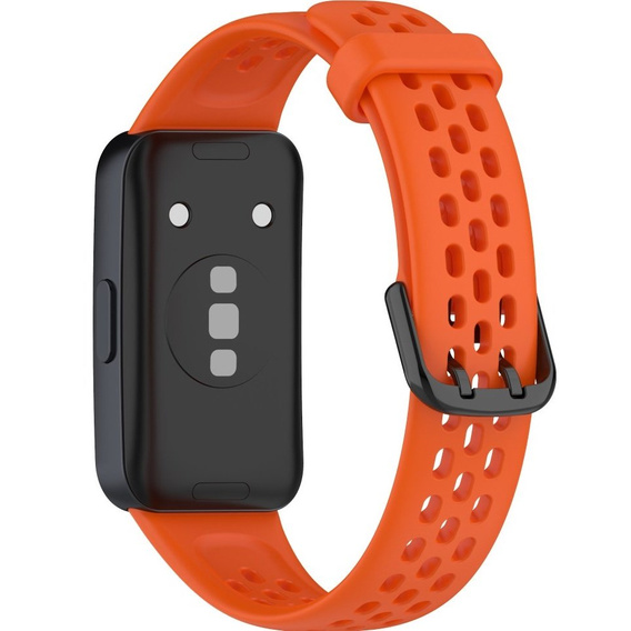 Pasek Silikonowy do Huawei Band 8 / Huawei Band 9 / Huawei Band 10, Pomarańczowy