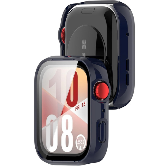 2w1 Etui + Szkło Hartowane do Huawei Watch Fit 4, Niebieskie