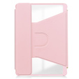 Etui z klawiaturą do Samsung Galaxy Tab S10 Lite / S10 FE / S9 FE, Rotary 360° Leather, różowe
