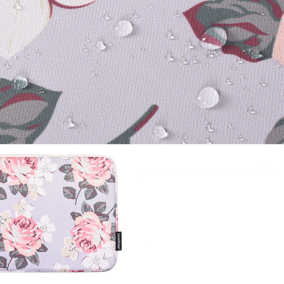 Etui na Laptopa 13" z Nadrukiem Różanym - Szare