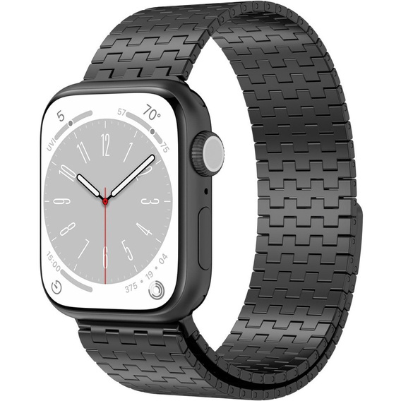 Stalowa Bransoleta do Apple Watch 1/2/3/4/5/6/7/8/9/10/11/SE Ultra 1/2/3 42/44/45/46/49mm, Czarna