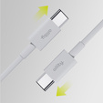 Allity AUC-03 USB-C – USB-C 1.0 m 60W, szybkie ładowanie - biały 