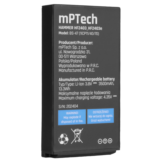 Oryginalna Bateria do myPhone Hammer Boost / Power 3500mAh 