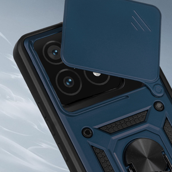 Etui pancerne do Xiaomi 15T, CamShield Slide, niebieskie