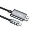Kabel USB-C do HDMI Hoco UA27 4K 30Hz 2m - stalowy szary
