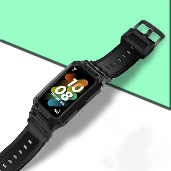 Pasek z Etui do Huawei Band 6 / Huawei Band 7, Czarny