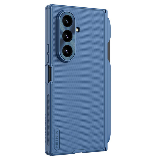 Etui NILLKIN do Samsung Galaxy Z Fold7, Frosted Shield, z rysikiem, niebieskie