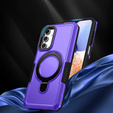 Etui do Samsung Galaxy A15 5G, Kickstand Ring, fioletowe + szkło 9H