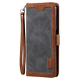 Etui do Samsung Galaxy A25 5G, Retro Wallet, brązowe / szare