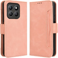 Etui z klapką do Motorola Moto G86 Power 5G, Card Slot, różowe