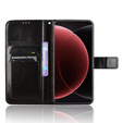 Etui z klapką do Xiaomi 15 Ultra, Crazy Horse Wallet, czarne