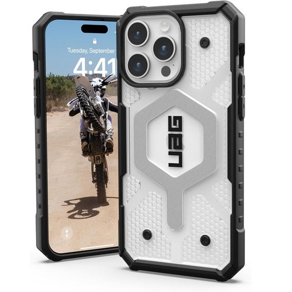 Etui Urban Armor Gear do iPhone 15 Pro Max, Pathfinder MagSafe, przezroczyste / czarne