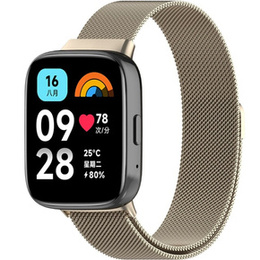 Pasek Bransoleta Milanese do Xiaomi Redmi Watch 3 Active, Jasnozłota