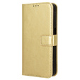 Etui z klapką do Samsung Galaxy A26 5G, Crazy Horse Wallet, złote