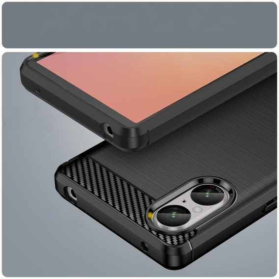Etui do Sony Xperia 5 V, Karbon, czarne