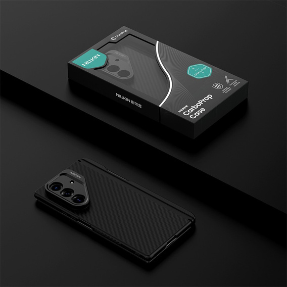 Etui z rysikiem do Samsung Galaxy Z Fold7 5G, pancerne Nillkin, do Magsafe - czarne