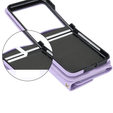 Etui skórzane Card Slots do Samsung Galaxy Z Flip7, fioletowe