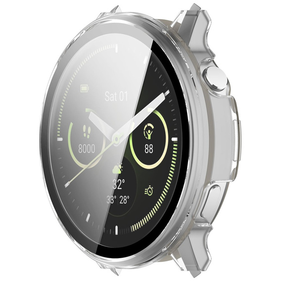 2w1 Etui + Szkło Hartowane do Garmin Venu 4 45mm, przezroczyste