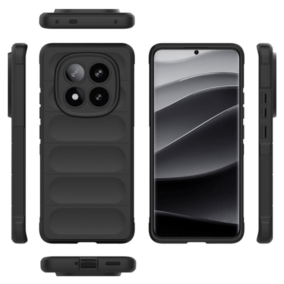 Etui do Xiaomi Redmi Note 14 Pro+, Gaming Shockproof, czarne + szkło 9H