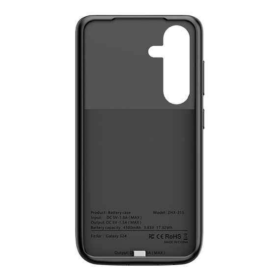 Etui z Baterią 4500mAh do Samsung Galaxy S24, czarne