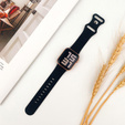 Pasek Silikonowy do Apple Watch 1/2/3/4/5/6/7/8/9/10/11/SE 38/40/41/42mm, Leopard, Czarny