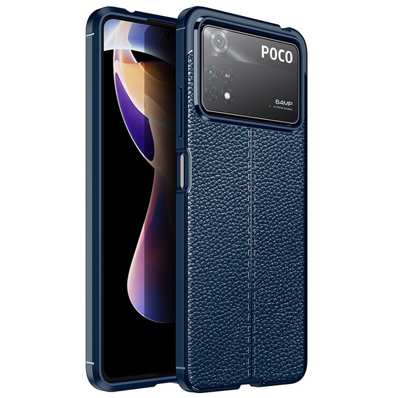 Etui Football Grain TPU Case Xiaomi Poco X4 Pro 5G - Blue