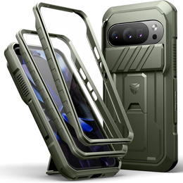 Etui pancerne do Google Pixel 10 / 10 Pro, Dexnor Full Body (Two Frames), zielone